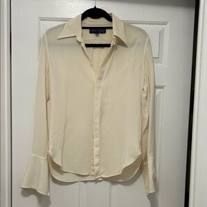 Ralph Lauren Purple Label Cream Button Down Shirt